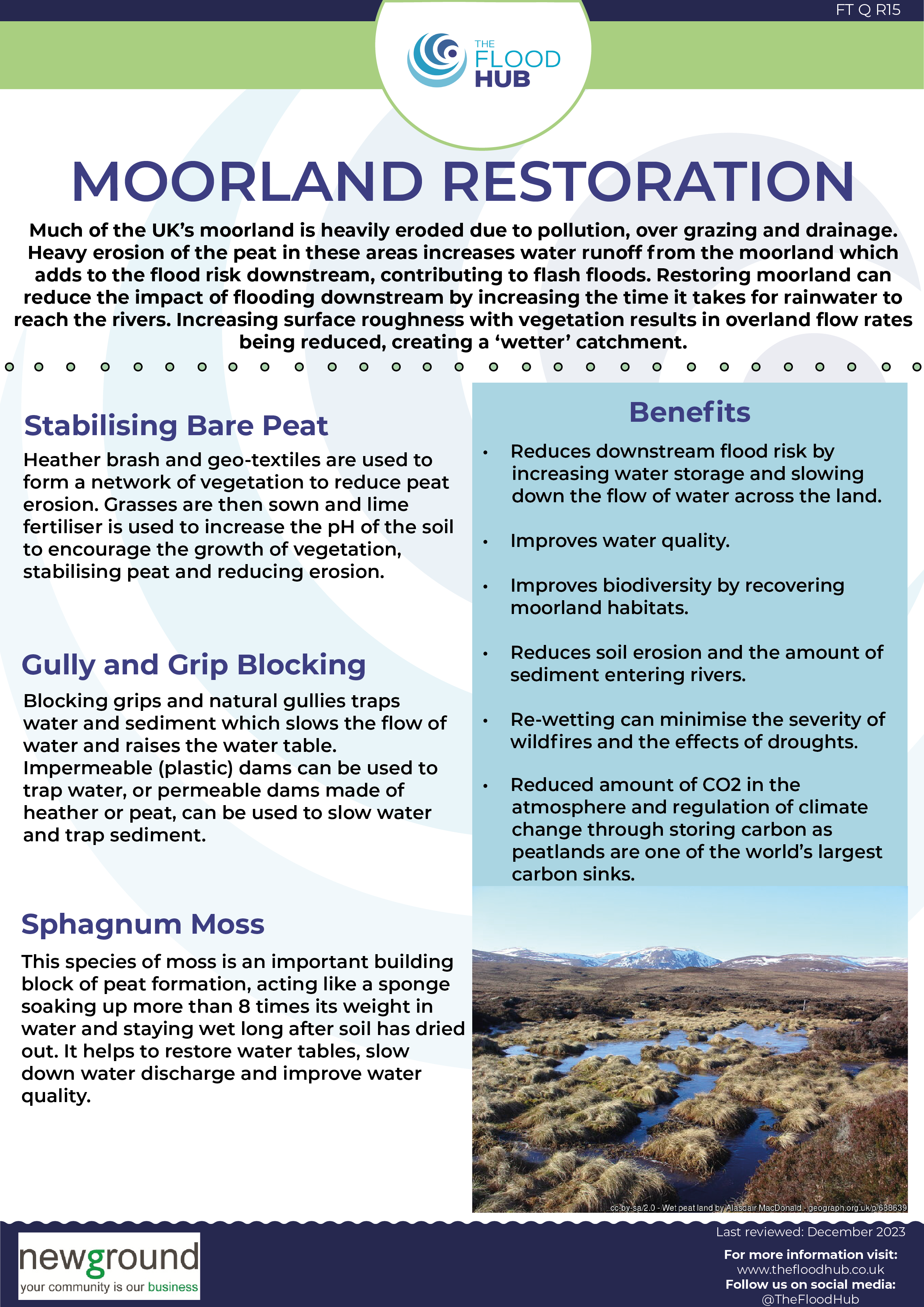Moorland Restoration – Natural Flood Management