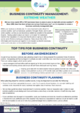 Business Continuity Management – Extreme Weather